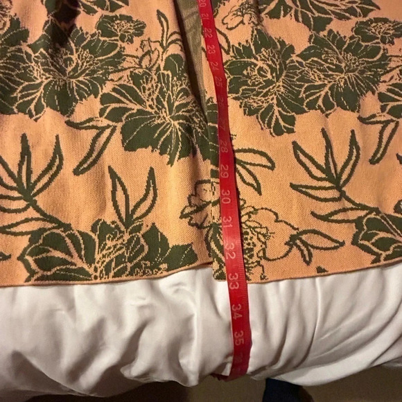 Soft Surroundings Desert Rose Peach Dreams Open Front Floral Cardigan Size M - Picture 6 of 8